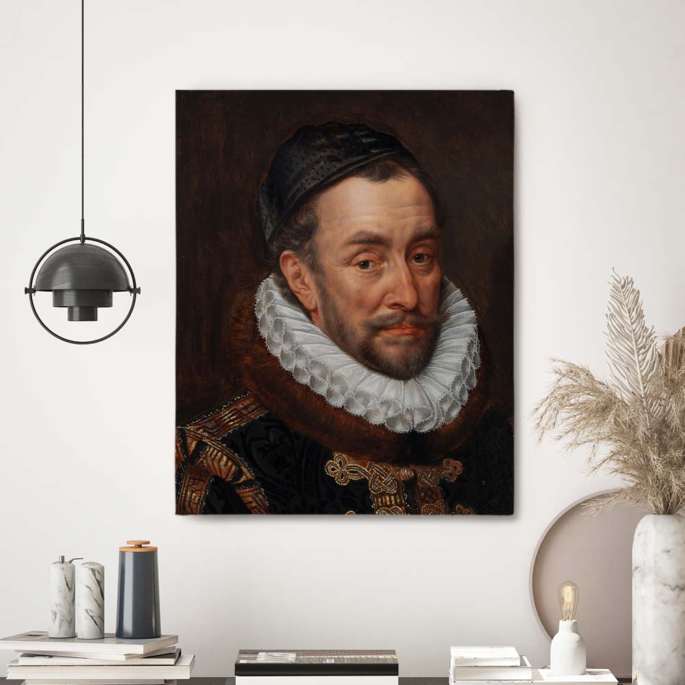 Portret van Willem I op Canvas