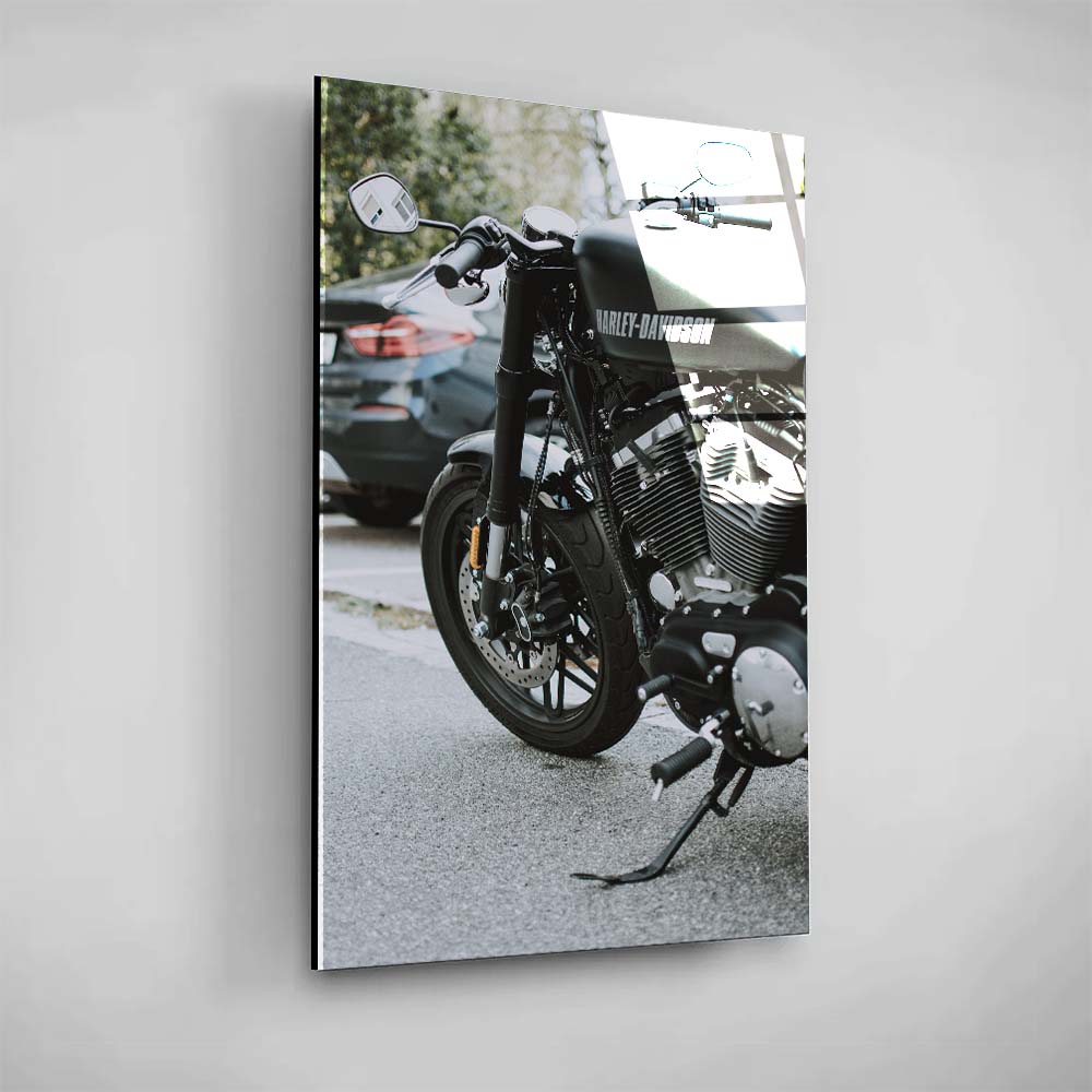 Harley Davidson op Plexiglas